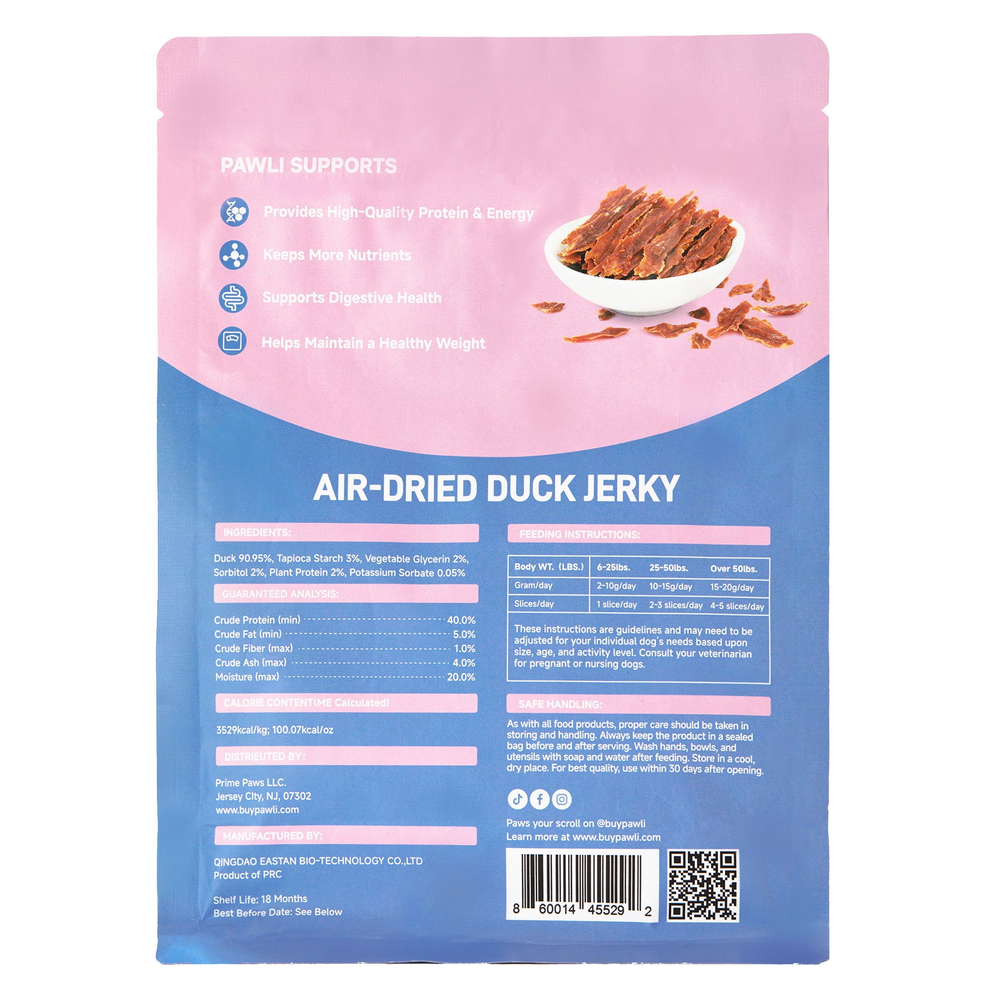 Pawli Air-Dried Duck Jerky
