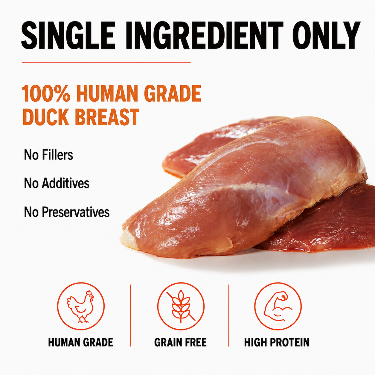 Freeze-Dried Duck Fillet Treats for Dogs & Cats | PAWLI