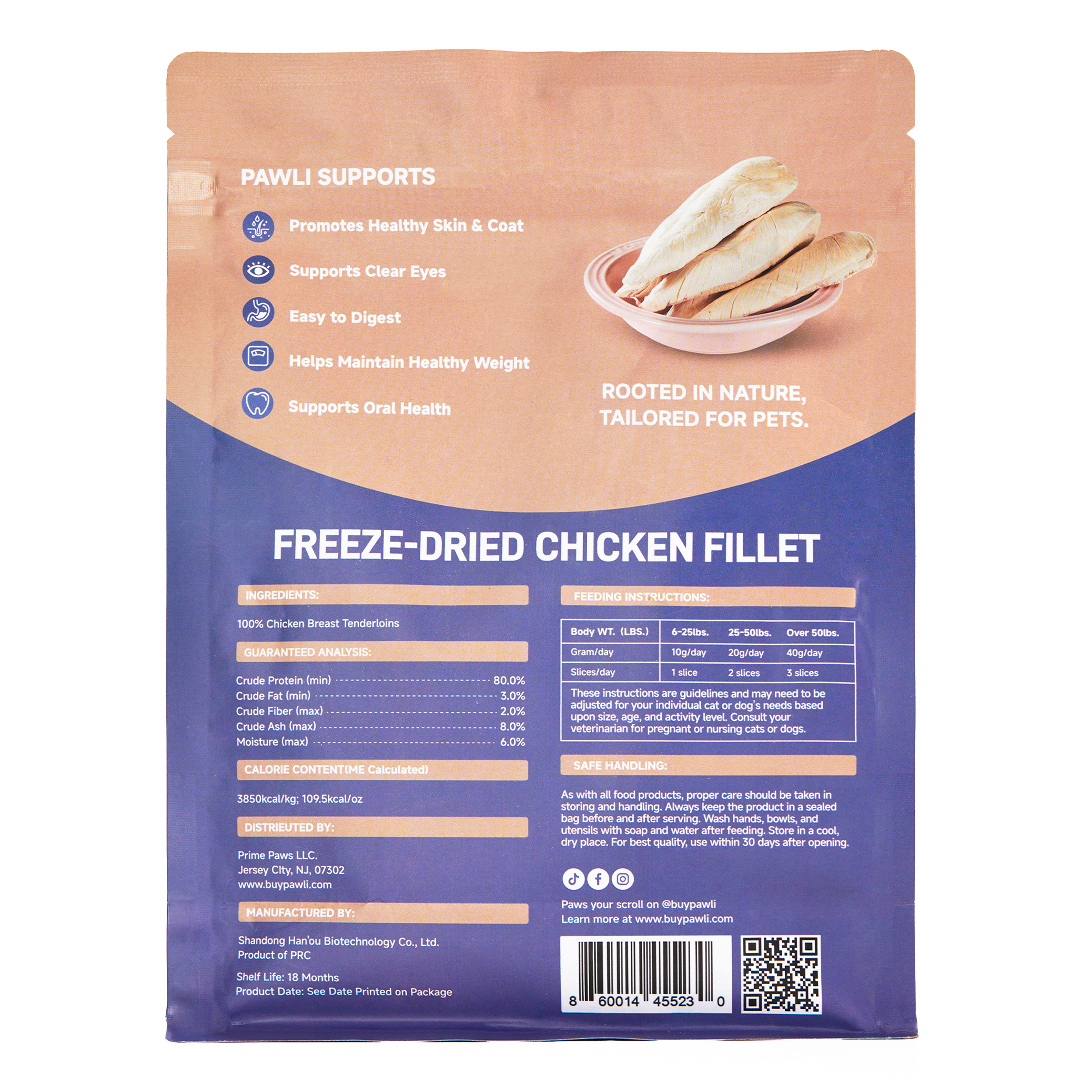 Freeze-Dried Chicken Fillet Treats for Dogs & Cats | PAWLI