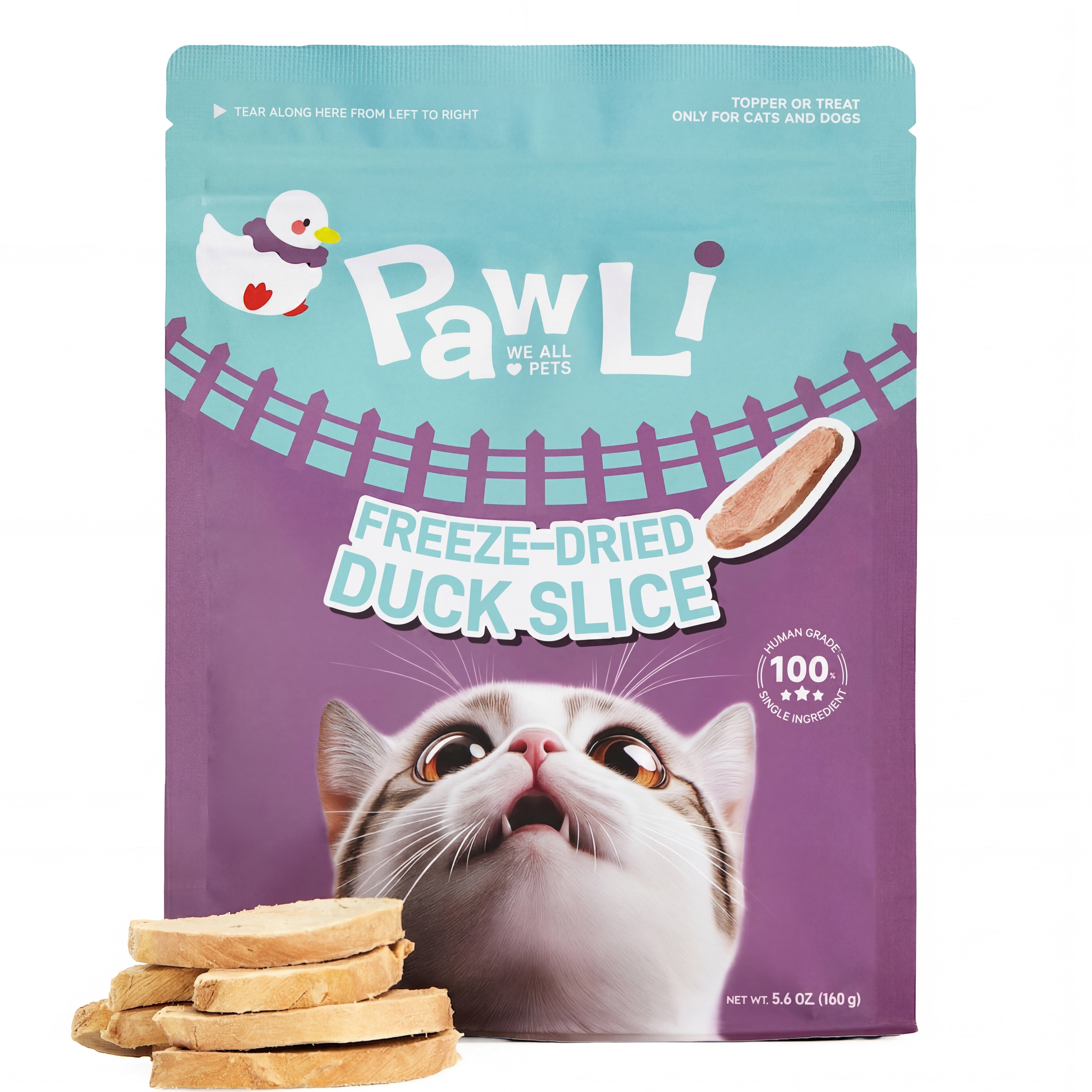 Freeze-Dried Duck Fillet Treats for Dogs & Cats | PAWLI