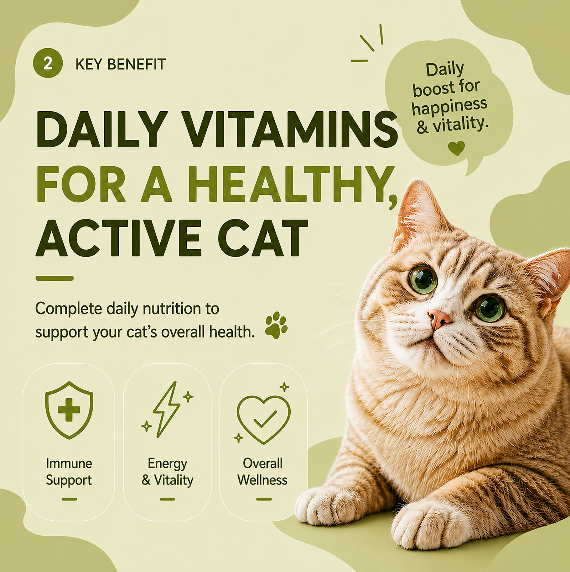 PAWLI Vitamin & Mineral Supplement Lickable Cat Treats  – 0.5 oz, 7 Tubes